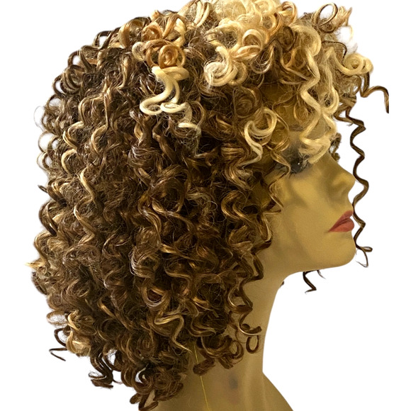 ASHRO Katrina Wig Kinky Curly Locs Brown Blonde Ombre Synthetic Hair  NWT - Picture 7 of 14